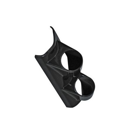 SUPPORT MANOMETRE Ø 52 MM NOIR POUR 2 MANOMETRES FIXATION MONTANT PAREBRISE MANO