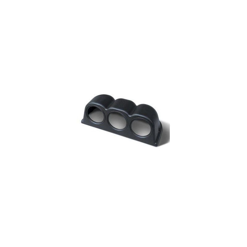 SUPPORT MANOMETRE Ø 52 MM NOIR POUR 3 MANOMETRES FIXATION TABLEAU DE BORD MANO