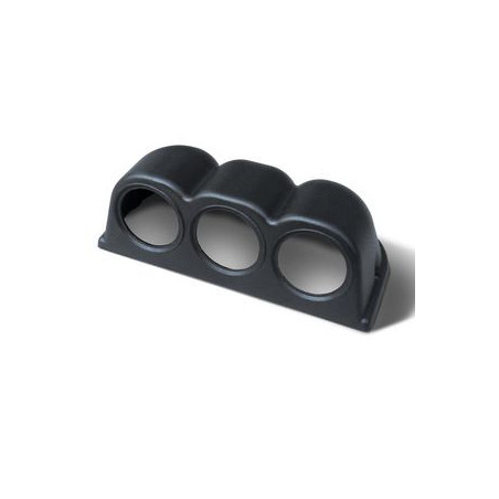 SUPPORT MANOMETRE Ø 52 MM NOIR POUR 3 MANOMETRES FIXATION TABLEAU DE BORD MANO