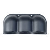 SUPPORT MANOMETRE Ø 52 MM NOIR POUR 3 MANOMETRES FIXATION TABLEAU DE BORD MANO