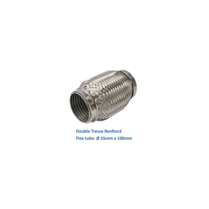 REPARATION ECHAPPEMENT TRESSE FLEXIBLE MANCHON ADAPTATEUR TUYAU 55MM L 100MM