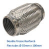REPARATION ECHAPPEMENT TRESSE FLEXIBLE MANCHON ADAPTATEUR TUYAU 55MM L 100MM
