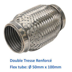 REPARATION ECHAPPEMENT TRESSE FLEXIBLE MANCHON ADAPTATEUR TUYAU 50MM L 100MM