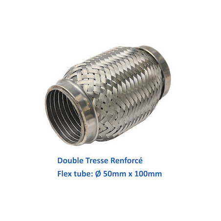 REPARATION ECHAPPEMENT TRESSE FLEXIBLE MANCHON ADAPTATEUR TUYAU 50MM L 100MM