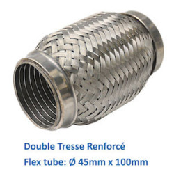 REPARATION ECHAPPEMENT TRESSE FLEXIBLE MANCHON ADAPTATEUR TUYAU 45MM L 100MM