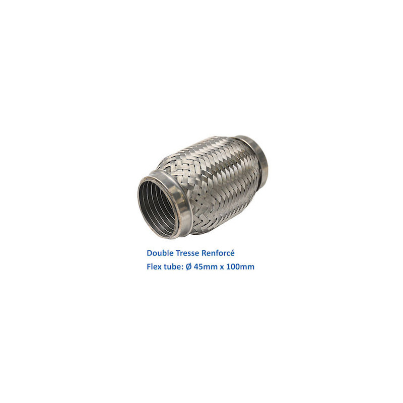 REPARATION ECHAPPEMENT TRESSE FLEXIBLE MANCHON ADAPTATEUR TUYAU 45MM L 100MM
