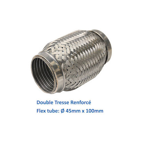 REPARATION ECHAPPEMENT TRESSE FLEXIBLE MANCHON ADAPTATEUR TUYAU 45MM L 100MM