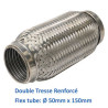 REPARATION ECHAPPEMENT TRESSE FLEXIBLE MANCHON ADAPTATEUR TUYAU  50MM L 150MM