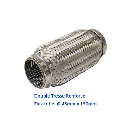 REPARATION ECHAPPEMENT TRESSE FLEXIBLE MANCHON ADAPTATEUR TUYAU  45MM L 150MM