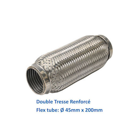 REPARATION ECHAPPEMENT TRESSE FLEXIBLE MANCHON ADAPTATEUR TUYAU  45MM L 200MM