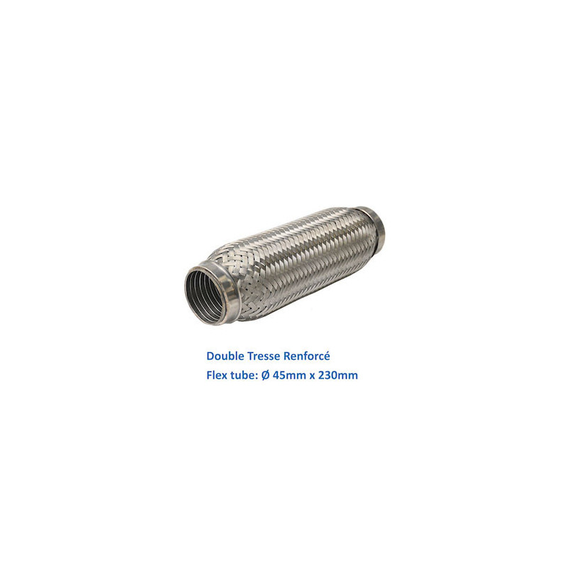 REPARATION ECHAPPEMENT TRESSE FLEXIBLE MANCHON ADAPTATEUR TUYAU  45MM L 230MM