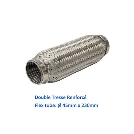 REPARATION ECHAPPEMENT TRESSE FLEXIBLE MANCHON ADAPTATEUR TUYAU  45MM L 230MM