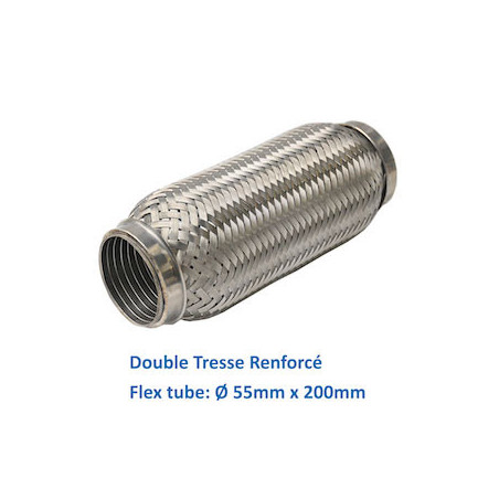 REPARATION ECHAPPEMENT TRESSE FLEXIBLE MANCHON ADAPTATEUR TUYAU  55MM L 200MM