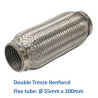REPARATION ECHAPPEMENT TRESSE FLEXIBLE MANCHON ADAPTATEUR TUYAU  55MM L 200MM