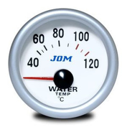 MANOMETRE TEMPERATURE EAU + SONDE 40°C - 120°C FOND BLANC ECLAIRAGE BLEU MANO