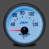 MANOMETRE TEMPERATURE EAU + SONDE 40°C - 120°C FOND BLANC ECLAIRAGE BLEU MANO