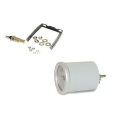 MANOMETRE TEMPERATURE HUILE + SONDE 50°C - 150°C FOND BLANC ECLAIRAGE BLEU MANO