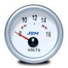 MANOMETRE VOLTMETRE 8 V - 16 V Ø 52 MM FOND BLANC ECLAIRAGE BLEU MANO PLASMA