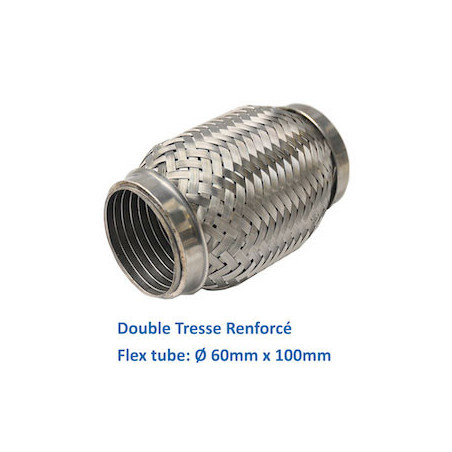 REPARATION ECHAPPEMENT TRESSE FLEXIBLE MANCHON ADAPTATEUR TUYAU  60MM L 100MM