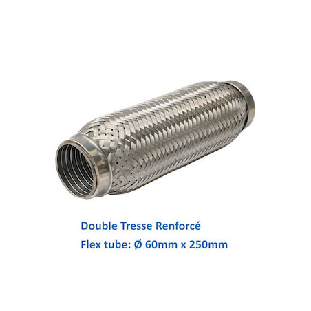 REPARATION ECHAPPEMENT TRESSE FLEXIBLE MANCHON ADAPTATEUR TUYAU  60MM L 250MM