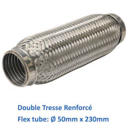 REPARATION ECHAPPEMENT TRESSE FLEXIBLE MANCHON ADAPTATEUR TUYAU  50MM L 230MM