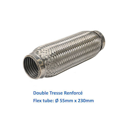 REPARATION ECHAPPEMENT TRESSE FLEXIBLE MANCHON ADAPTATEUR TUYAU  55MM L 230MM