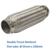 REPARATION ECHAPPEMENT TRESSE FLEXIBLE MANCHON ADAPTATEUR TUYAU  55MM L 230MM