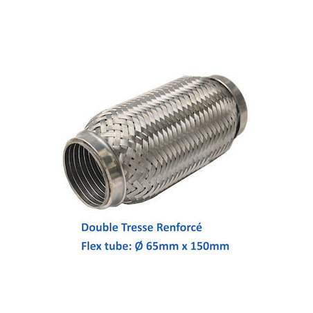 REPARATION ECHAPPEMENT TRESSE FLEXIBLE MANCHON ADAPTATEUR TUYAU  65MM L 150MM