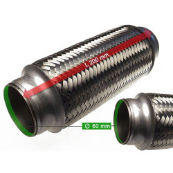 REPARATION ECHAPPEMENT TRESSE FLEXIBLE MANCHON ADAPTATEUR TUYAU  60MM L 200MM
