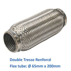 REPARATION ECHAPPEMENT TRESSE FLEXIBLE MANCHON ADAPTATEUR TUYAU  65MM L 200MM