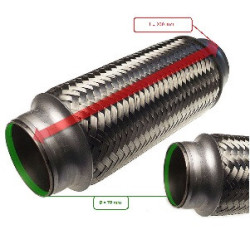 REPARATION ECHAPPEMENT TRESSE FLEXIBLE MANCHON ADAPTATEUR TUYAU  70MM L 200MM