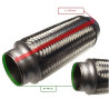 REPARATION ECHAPPEMENT TRESSE FLEXIBLE MANCHON ADAPTATEUR TUYAU  70MM L 200MM