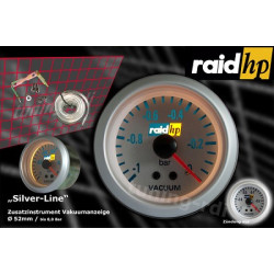 MANOMETRE A DEPRESSION -1 A 0 BARS GRIS BLANC RAID HP 660222 SPORT MANO 52MM