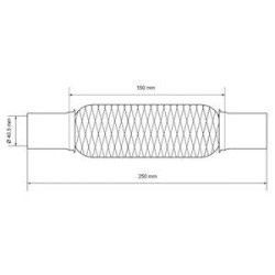 FLEXIBLE ECHAPPEMENT TRESSE REPARATION MANCHON ADAPTATEUR  40MM L 150MM - 250MM