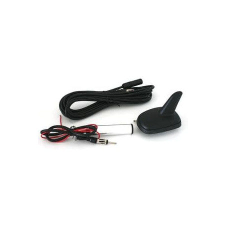 ANTENNE RADIO COMPLETE NOIRE LOOK GPS POUR RADIO FM AM CONNECTEUR DIN REQUIN