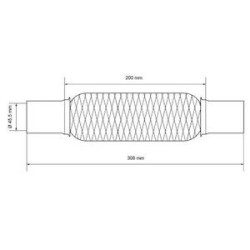 FLEXIBLE ECHAPPEMENT TRESSE REPARATION MANCHON ADAPTATEUR  45MM L 200MM - 300MM