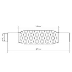 FLEXIBLE ECHAPPEMENT TRESSE REPARATION MANCHON ADAPTATEUR  45MM L 150MM - 250MM