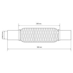 FLEXIBLE ECHAPPEMENT TRESSE REPARATION MANCHON ADAPTATEUR  48MM L 200MM - 300MM
