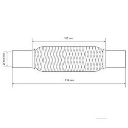 FLEXIBLE ECHAPPEMENT TRESSE REPARATION MANCHON ADAPTATEUR  48MM L 100MM - 200MM
