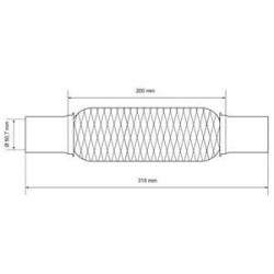 FLEXIBLE ECHAPPEMENT TRESSE REPARATION MANCHON ADAPTATEUR  50MM L 200MM - 300MM
