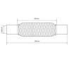 FLEXIBLE ECHAPPEMENT TRESSE REPARATION MANCHON ADAPTATEUR  55MM L 200MM - 300MM