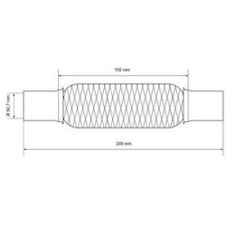 FLEXIBLE ECHAPPEMENT TRESSE REPARATION MANCHON ADAPTATEUR  50MM L 100MM - 200MM