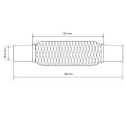 FLEXIBLE ECHAPPEMENT TRESSE REPARATION MANCHON ADAPTATEUR  60MM L 200MM - 300MM