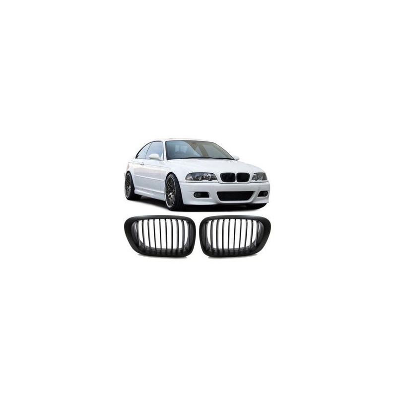 CALANDRE BMW SERIE 3 E46 COUPE CABRIOLET 4/1999-4/2003 NOIRE HARICOT GRILLE