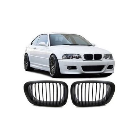 CALANDRE BMW SERIE 3 E46 COUPE CABRIOLET 4/1999-4/2003 NOIRE HARICOT GRILLE