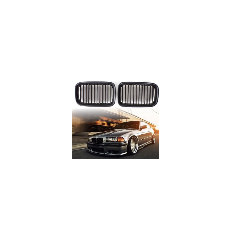 CALANDRE BMW SERIE 3 E36 COUPE CABRIOLET 7/1990-9/1996 NOIRE HARICOT GRILLE