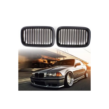 CALANDRE BMW SERIE 3 E36 COUPE CABRIOLET 7/1990-9/1996 NOIRE HARICOT GRILLE