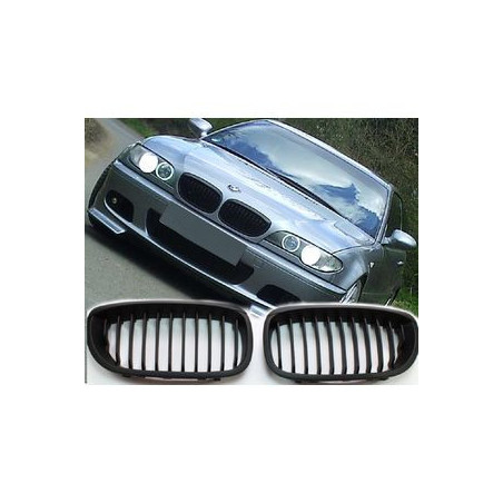 CALANDRE BMW SERIE 3 E46 COUPE CABRIOLET 5/2003-6/2006 NOIRE HARICOT GRILLE