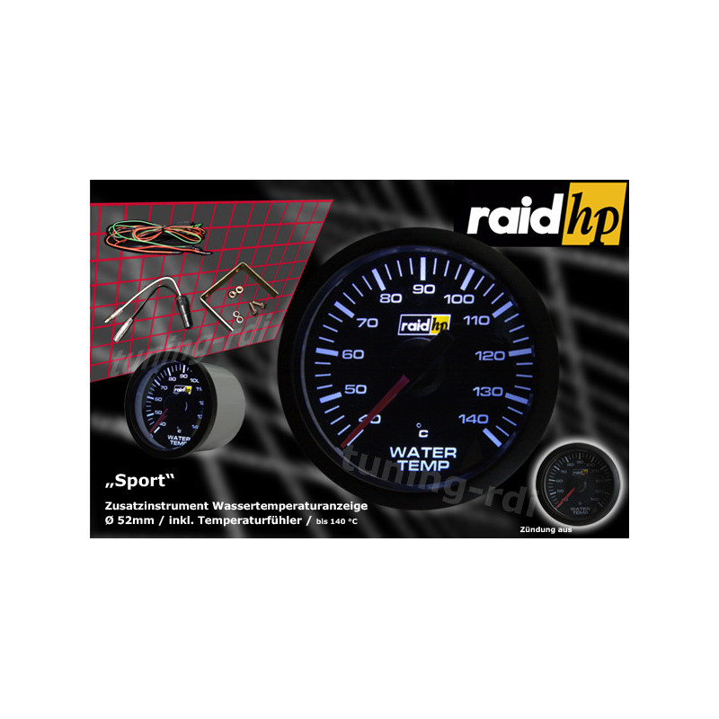 MANOMETRE TEMPERATURE D'EAU 40-140 DEGRE RAID HP 660174 SPORT  MANO 52MM