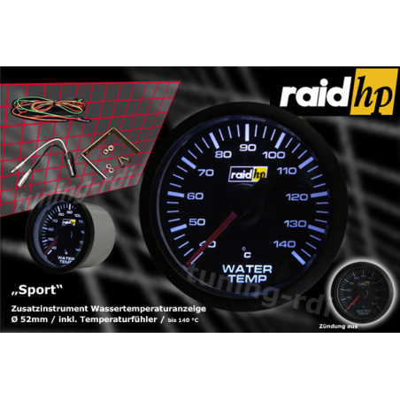 MANOMETRE TEMPERATURE D'EAU 40-140 DEGRE RAID HP 660174 SPORT  MANO 52MM